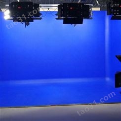 演播室抠像蓝箱 抠像背景图 演播室灯光布光
