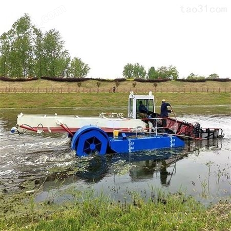 清理湖面水草机械 全自动清草船 环保割草船