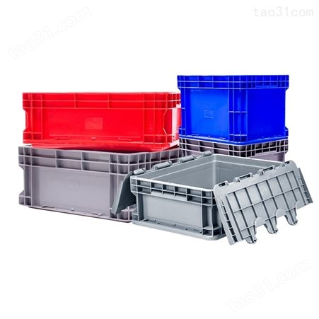 600-280标准EU物流箱 五金零件塑料箱 带盖物流周转箱