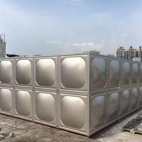 不锈钢卧式方形水箱 可定制社区家用生活立式水塔 配件齐全