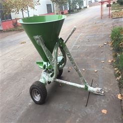 ATV颗粒肥撒肥机器 牵引式轮胎驱动施肥机械