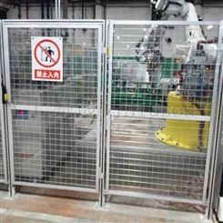 工厂设备安全护栏网定制 铝型材铝合金框架 非标定制