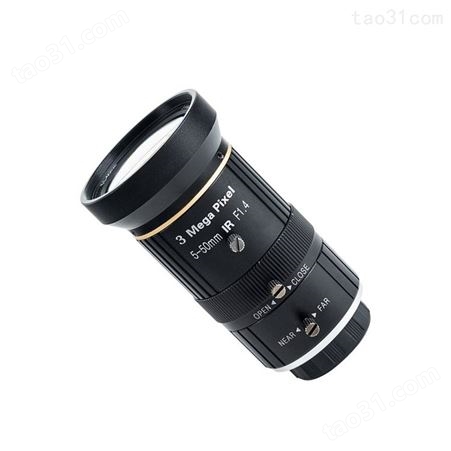 安防监控 5-50mm 1/2.5″ F1.4 自动光圈手动变焦镜头