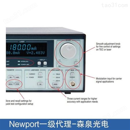 newport基于微处理器的、LDC-3706系列激光驱动源和温度控制器组合