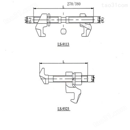 标准集装箱桥锁260mm长度 泰德利供应绑扎件 定制尺寸